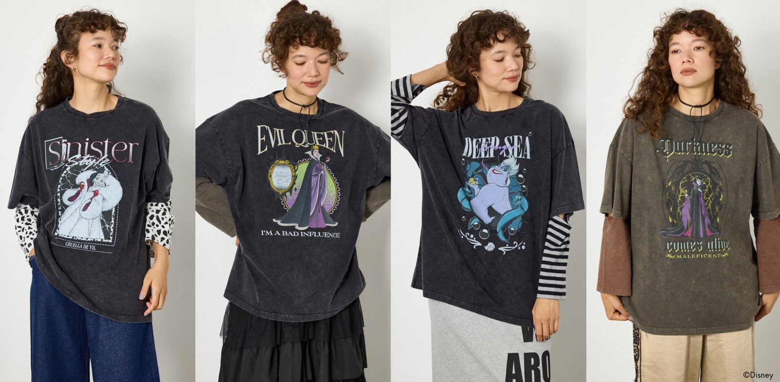 (VILLAINS)レイヤードTシャツ4種類