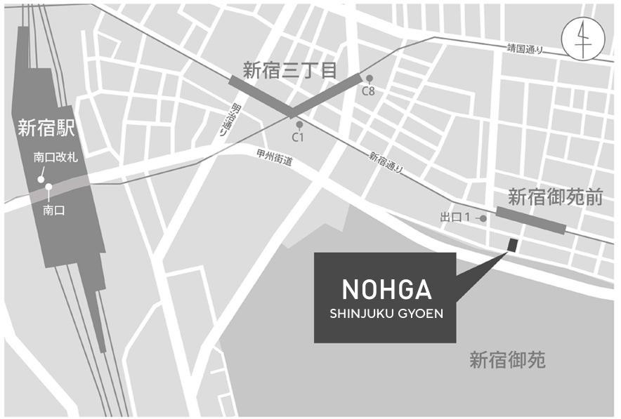 ノーガ新宿御苑の周辺地図