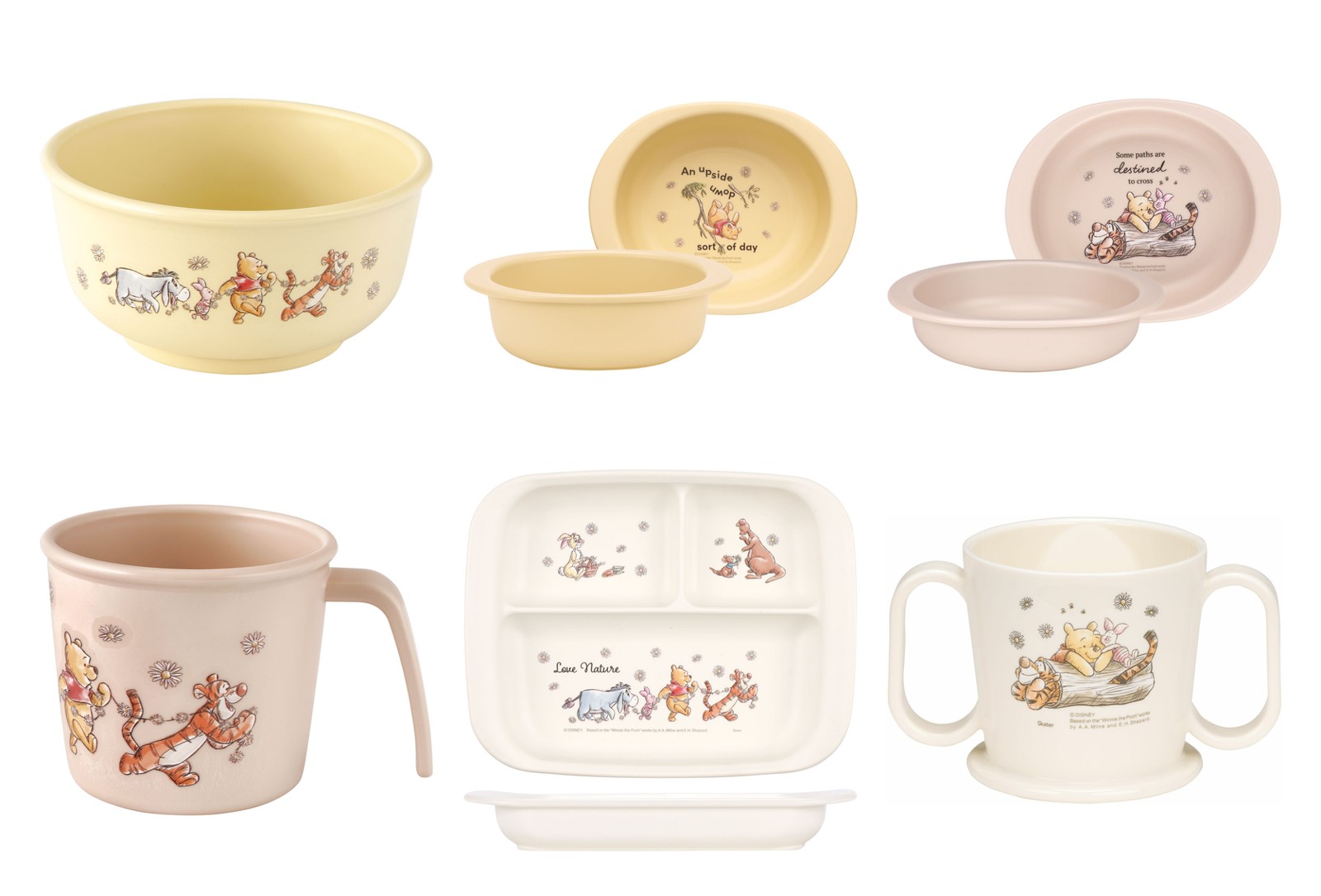 くまのプーさん ピクニック柄のベビー食器 6商品