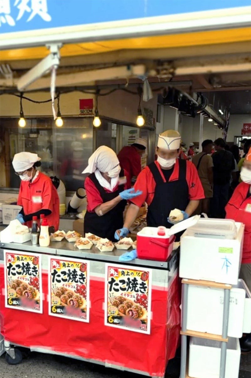 角上魚類 寺泊本店のたこ焼き販売