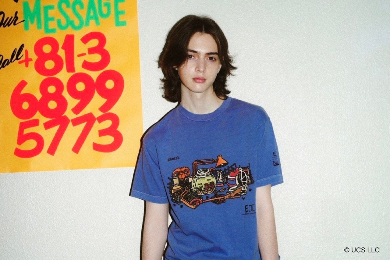 Buffer 映画『E.T.』限定コレクションのTシャツ着用イメージ