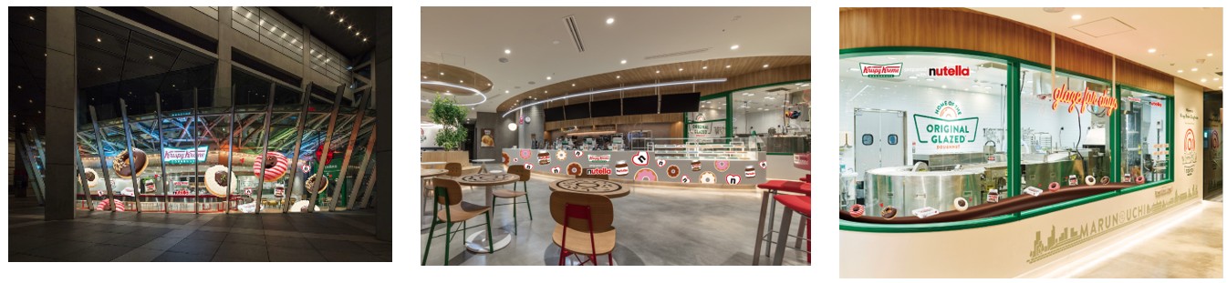 クリスピー・クリーム・ドーナツ 東京国際フォーラム店のヌテラ®コラボ装飾