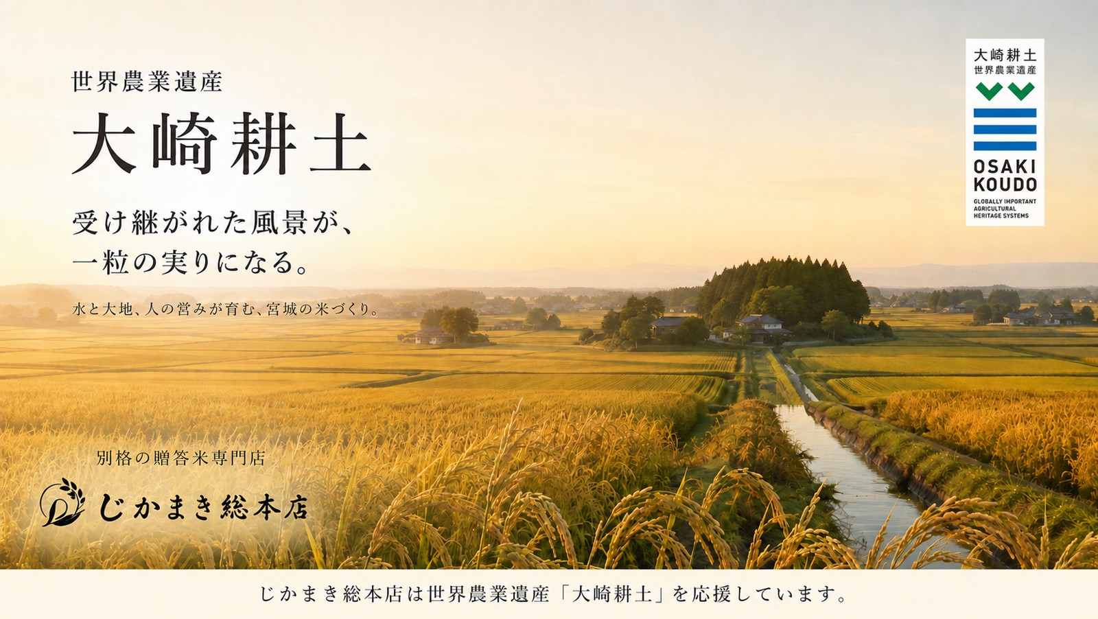 世界農業遺産「大崎耕土」宮城県美里町の田園風景