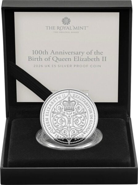ロイヤルミント エリザベス2世生誕100周年記念 5ポンドプルーフ銀貨