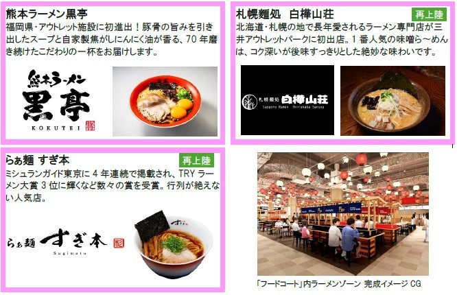 屋台風ラーメンゾーンと出店ラーメン