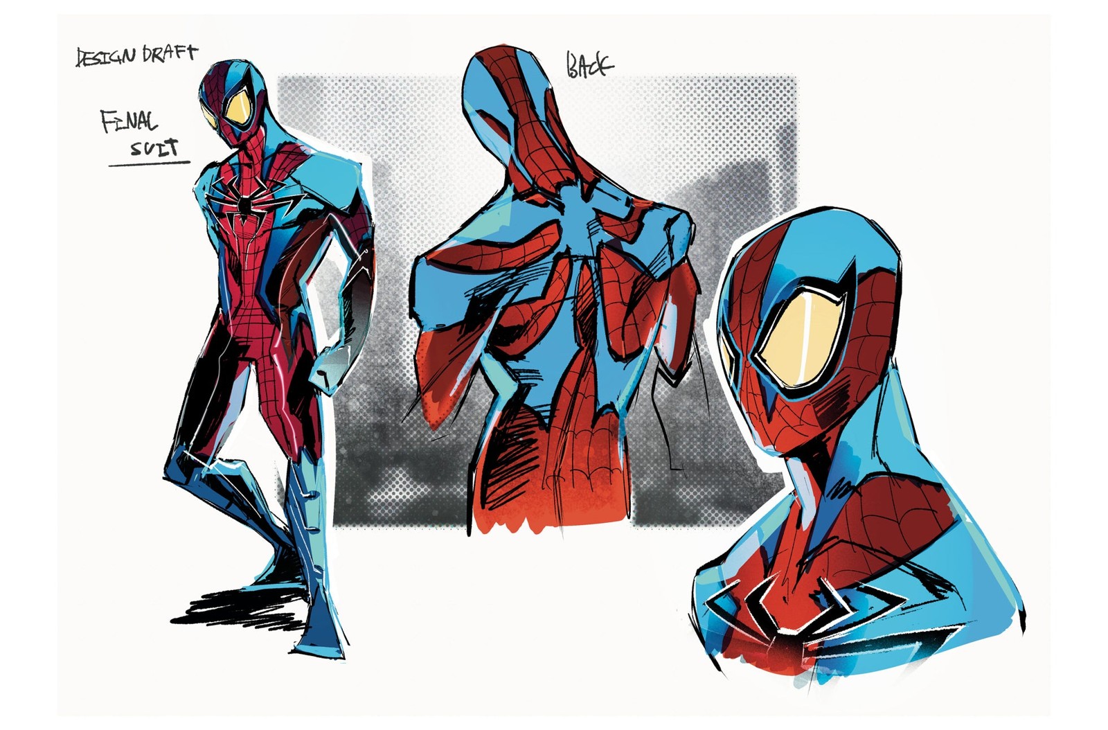 「スパイダーマン（作品タイトル未定）」ファイナルスーツのデザインラフ
