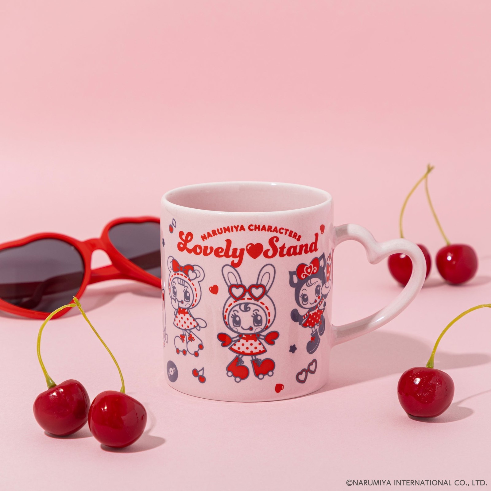 ハートハンドルマグカップ