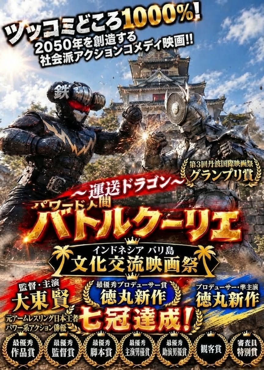 『～運送ドラゴン～パワード人間バトルクーリエ』七冠達成ポスター
