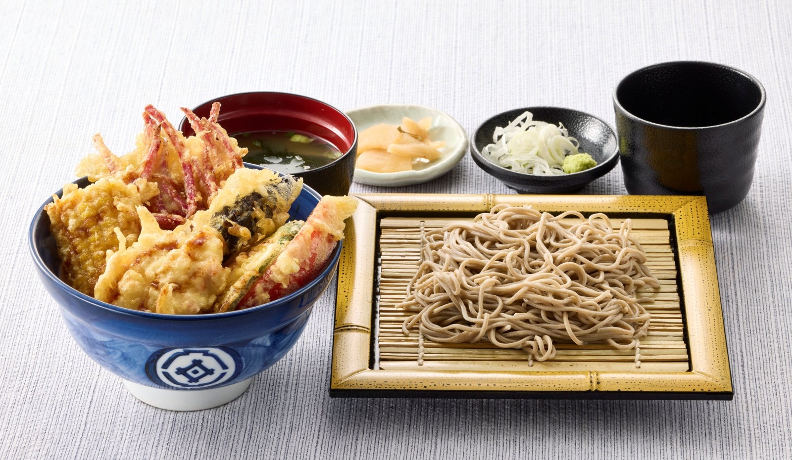 てんや『鮮やか ベジポテ天丼と（小）藪そばサービスセット』
