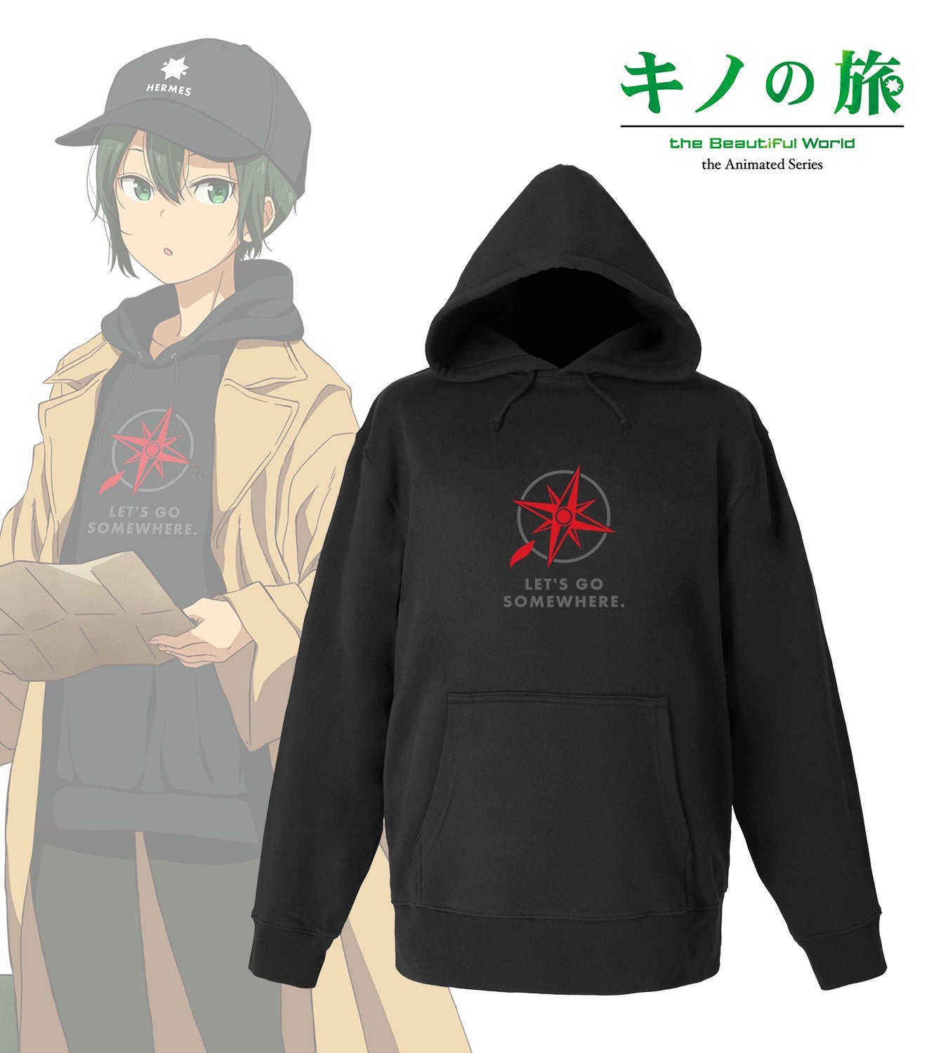 arti-mate 着用プルオーバーパーカー 描き下ろし トラベルコーデver. 黒