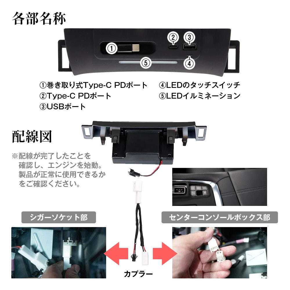 MAXWIN K-USB03-ALP40 各部名称・配線図