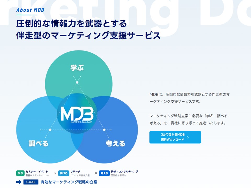 MDB新コンセプト「学ぶ・調べる・考える」