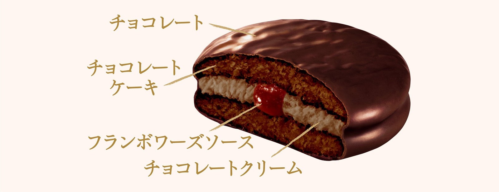 銀座カフェーパウリスタのザッハトルテ味の断面