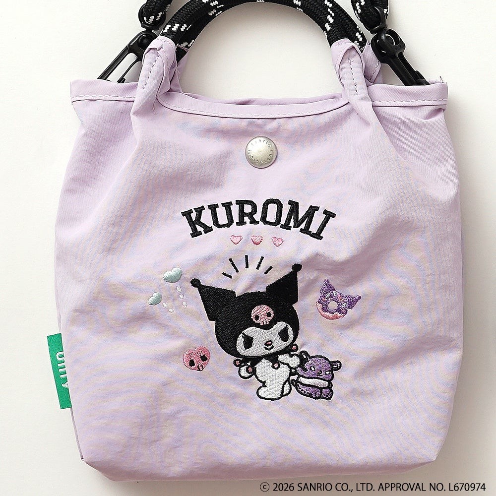 クロミ刺繍入りミニバッグ(ラベンダー)
