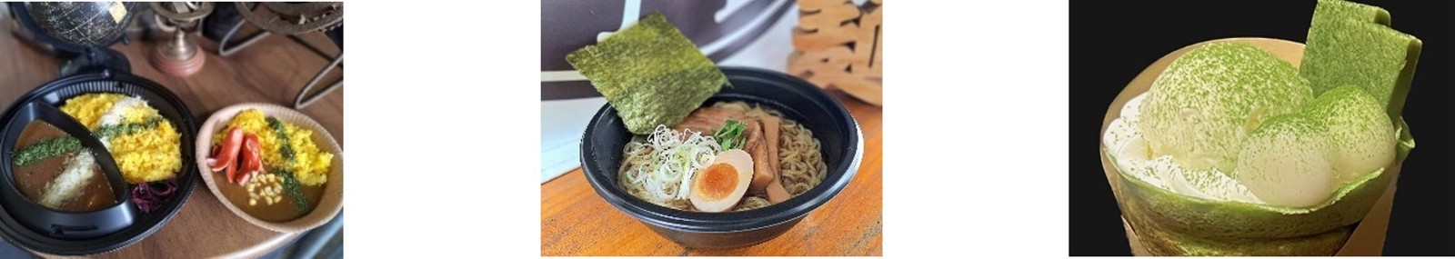キッチンカーのカレー・ラーメン・デザート