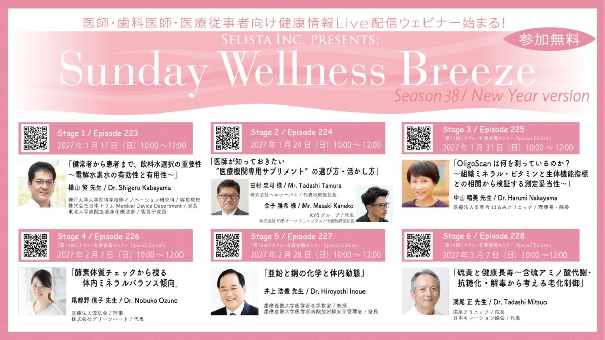 Sunday Wellness Breeze Season 38 New Year version 全6 Stage告知ビジュアル