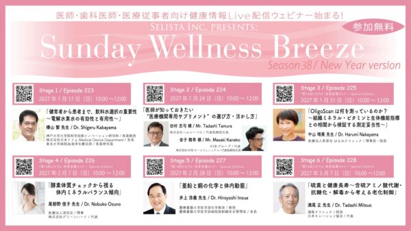 Sunday Wellness Breeze Season 38 New Year version 全6 Stage告知ビジュアル