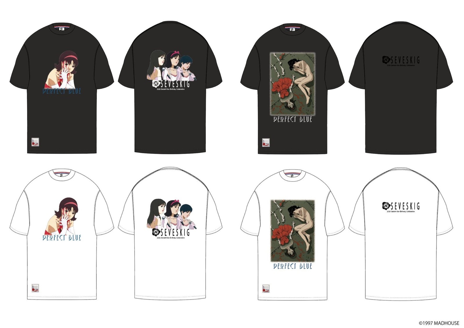 「PERFECT BLUE」TEE SHIRT 2型（BLACK／WHITE）