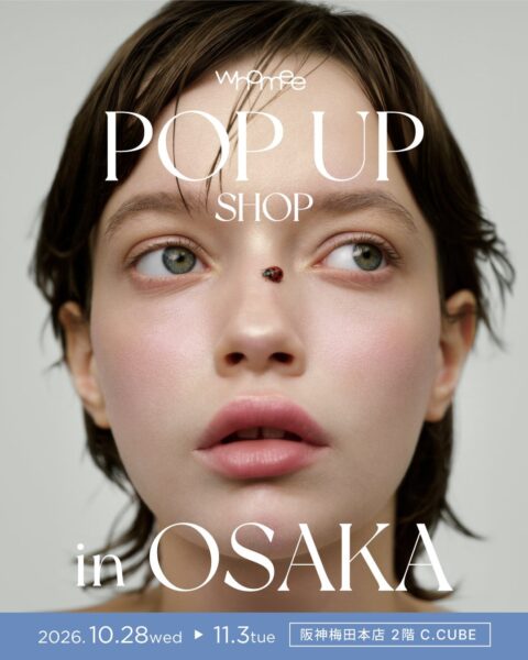 whomee POP UP SHOP in OSAKA 告知ビジュアル