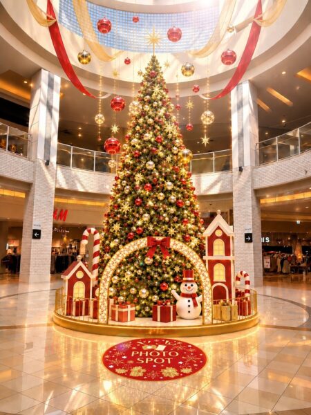 モレラ岐阜 ホワイトプラザの約10mクリスマスツリー