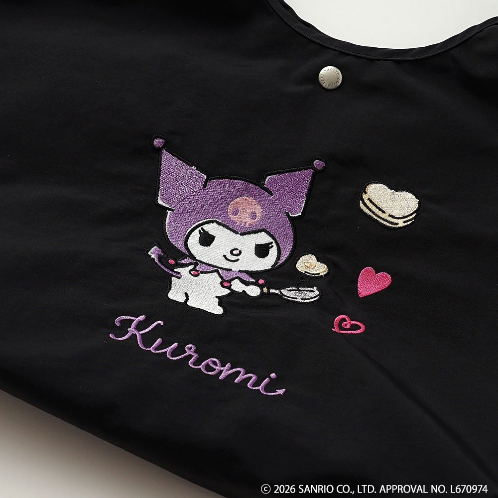 クロミのトートバッグ ブラックの刺繍
