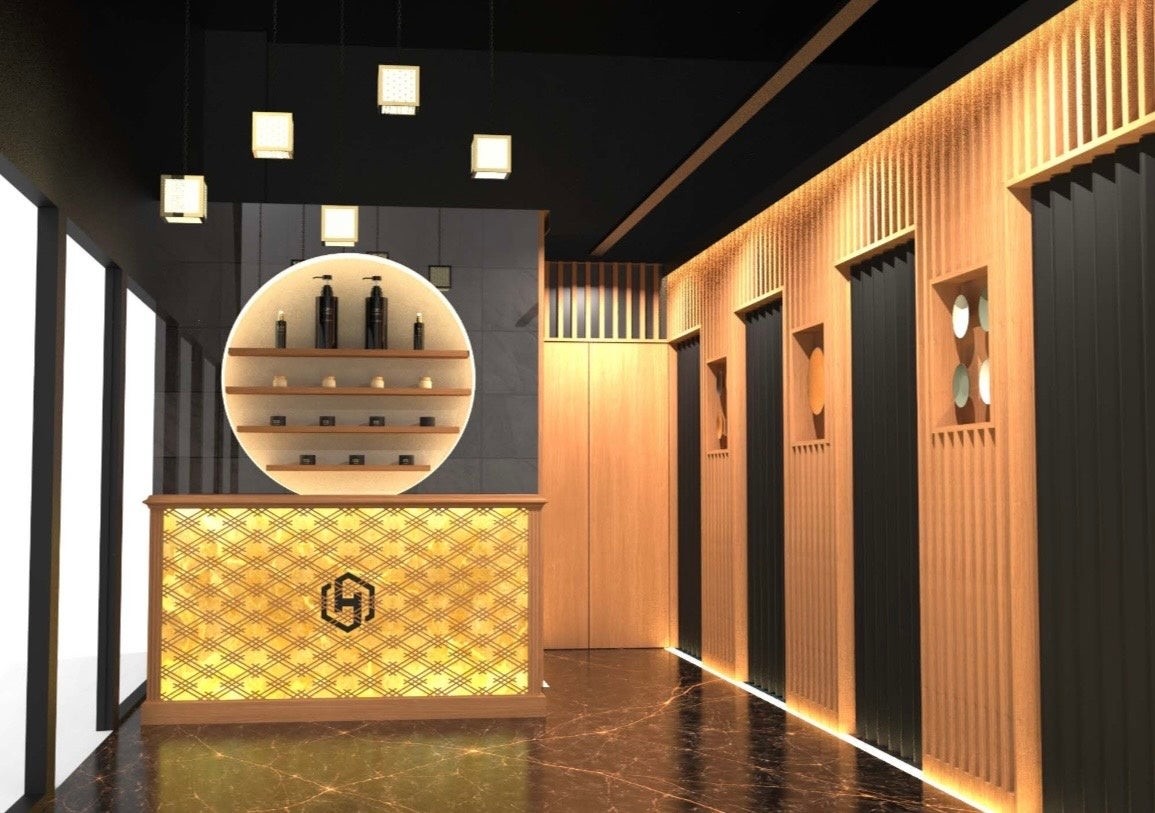 HIROGINZA PREMIUM BARBER SYDNEY DYMOCKSの受付完成イメージ