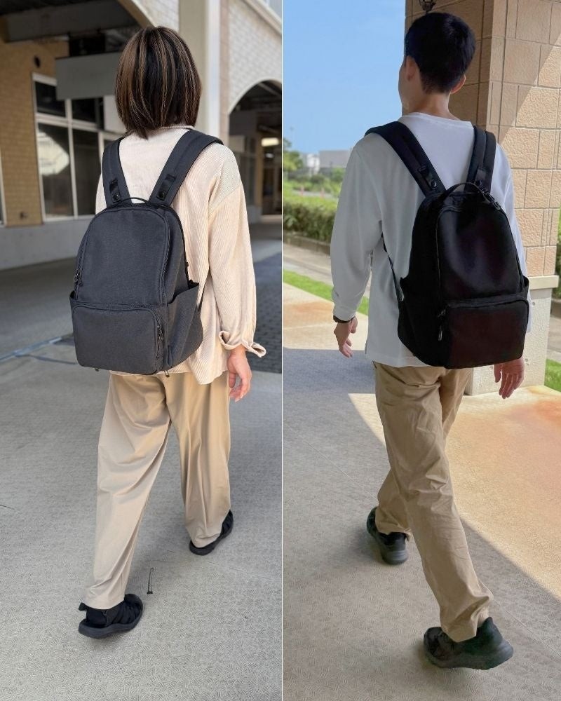 マットブラックとヘザーグレーのQUICK PACK traveler biz