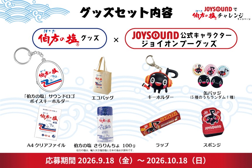 伯方の塩グッズとジョイオンプーグッズのセット内容