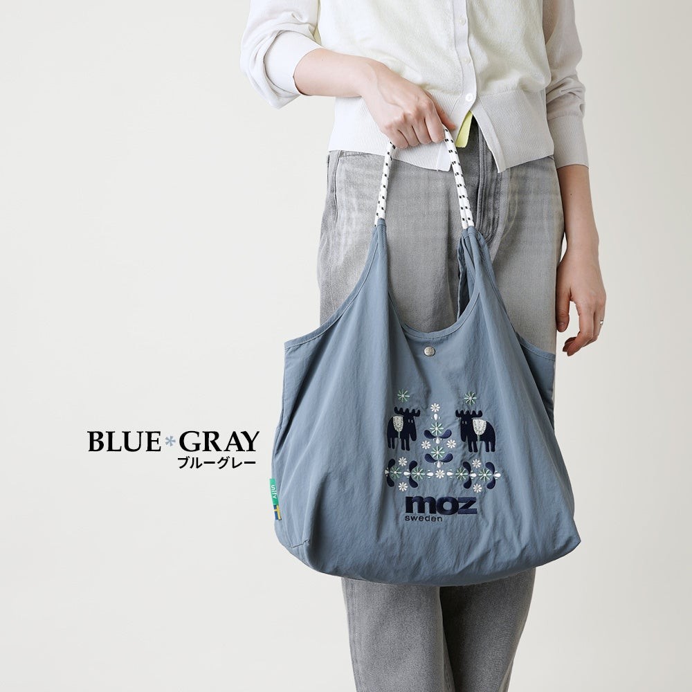 moz トートバッグ ブルーグレー