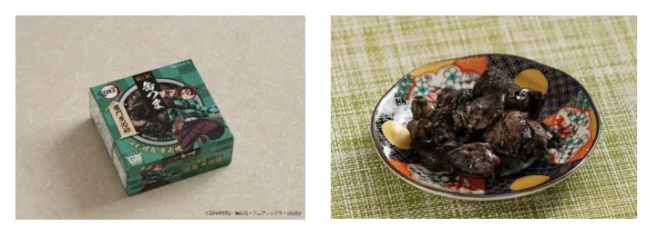 K&K缶つま 国産 焼鳥 炭火焼(竈門 炭治郎)のパッケージと料理
