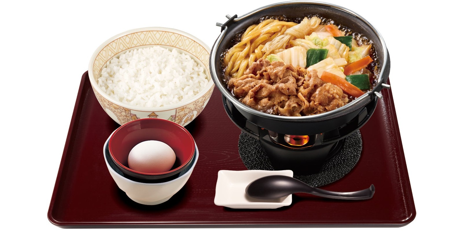 野菜たっぷりの牛すき鍋としびれる辛さの麻辣湯鍋が今年も！すき家 牛すき鍋定食・牛・胡麻麻辣湯鍋定食