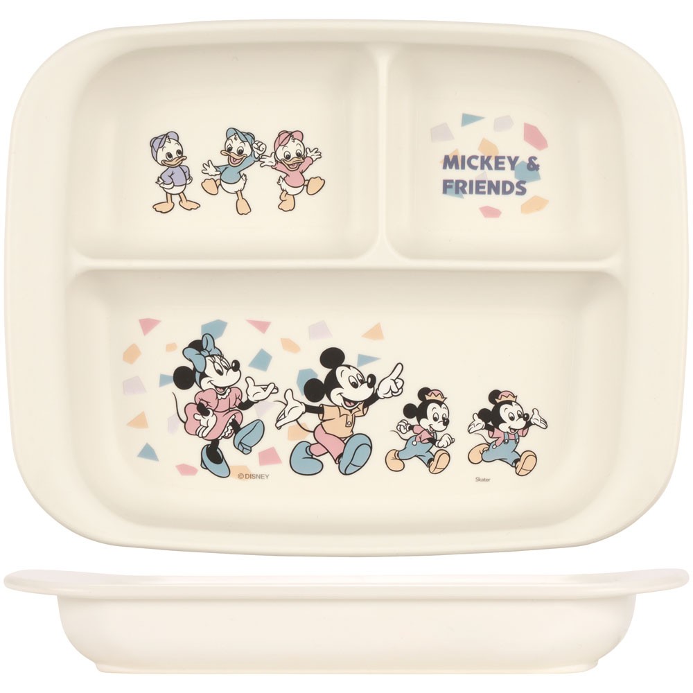 ミッキー＆フレンズ レトロ柄のベビー食器 ランチプレート