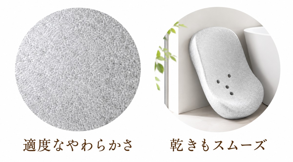 EPP素材の表面と本体