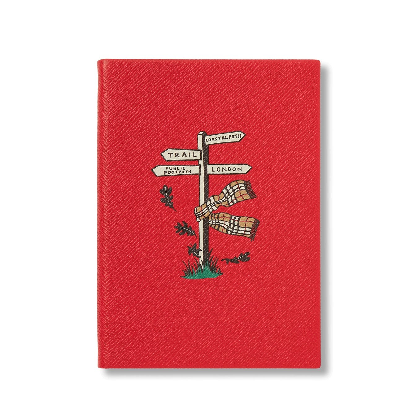Burberry x Smythson Soho Notebook 赤色の道標イラスト入り