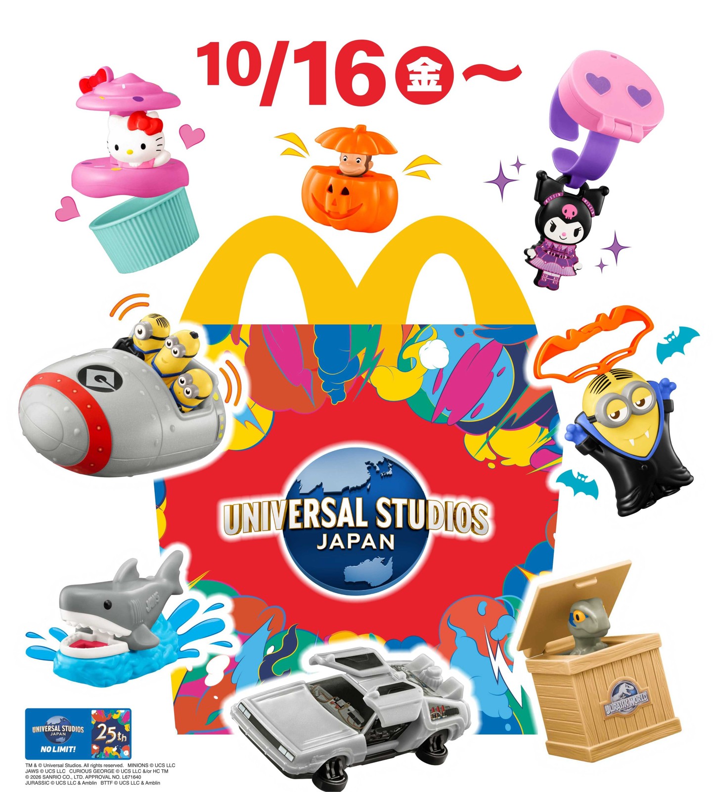 ハッピーセット「USJオールスターズ」のおもちゃ