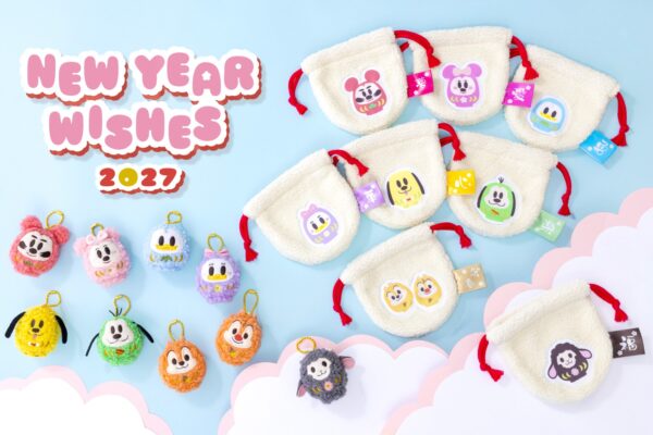 「New Year Wishes」だるまぬいぐるみチャームときんちゃく
