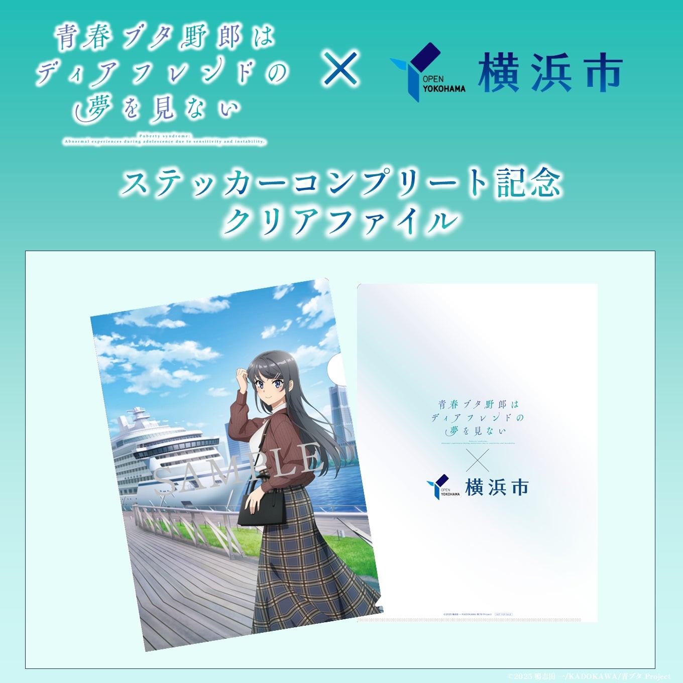 コンプリート記念オリジナルクリアファイルの表裏イメージ