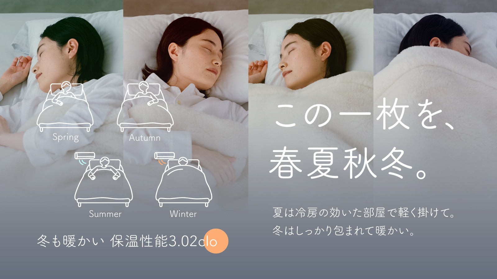 春夏秋冬の掛け方を示す説明画像