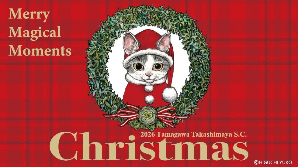 ヒグチユウコ氏の猫のクリスマスビジュアル