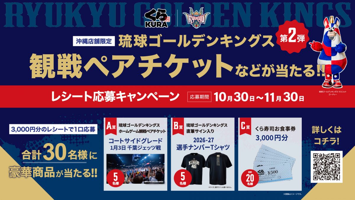 くら寿司「琉球ゴールデンキングス」コラボ第2弾