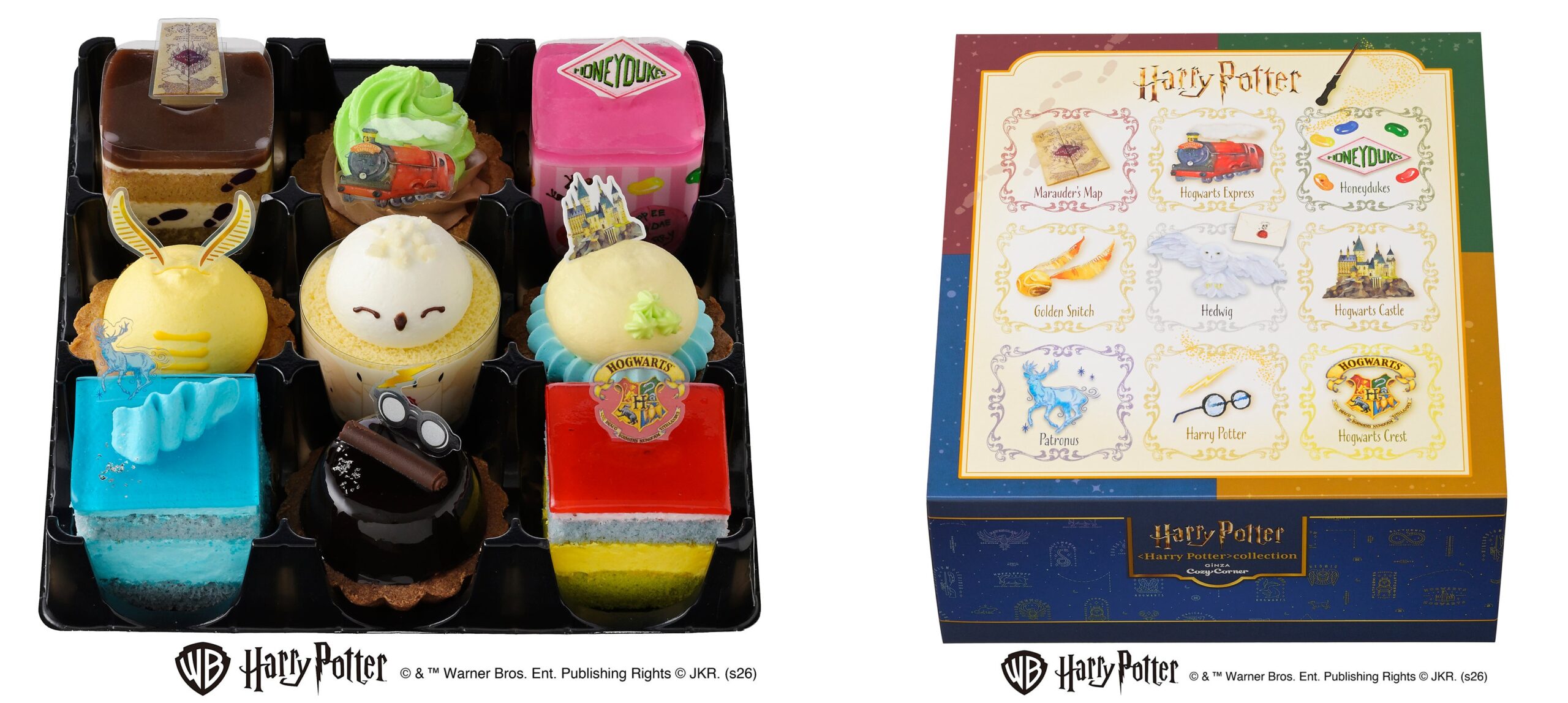 ＜ハリー・ポッター＞コレクション（9個入）のプチケーキと専用BOX