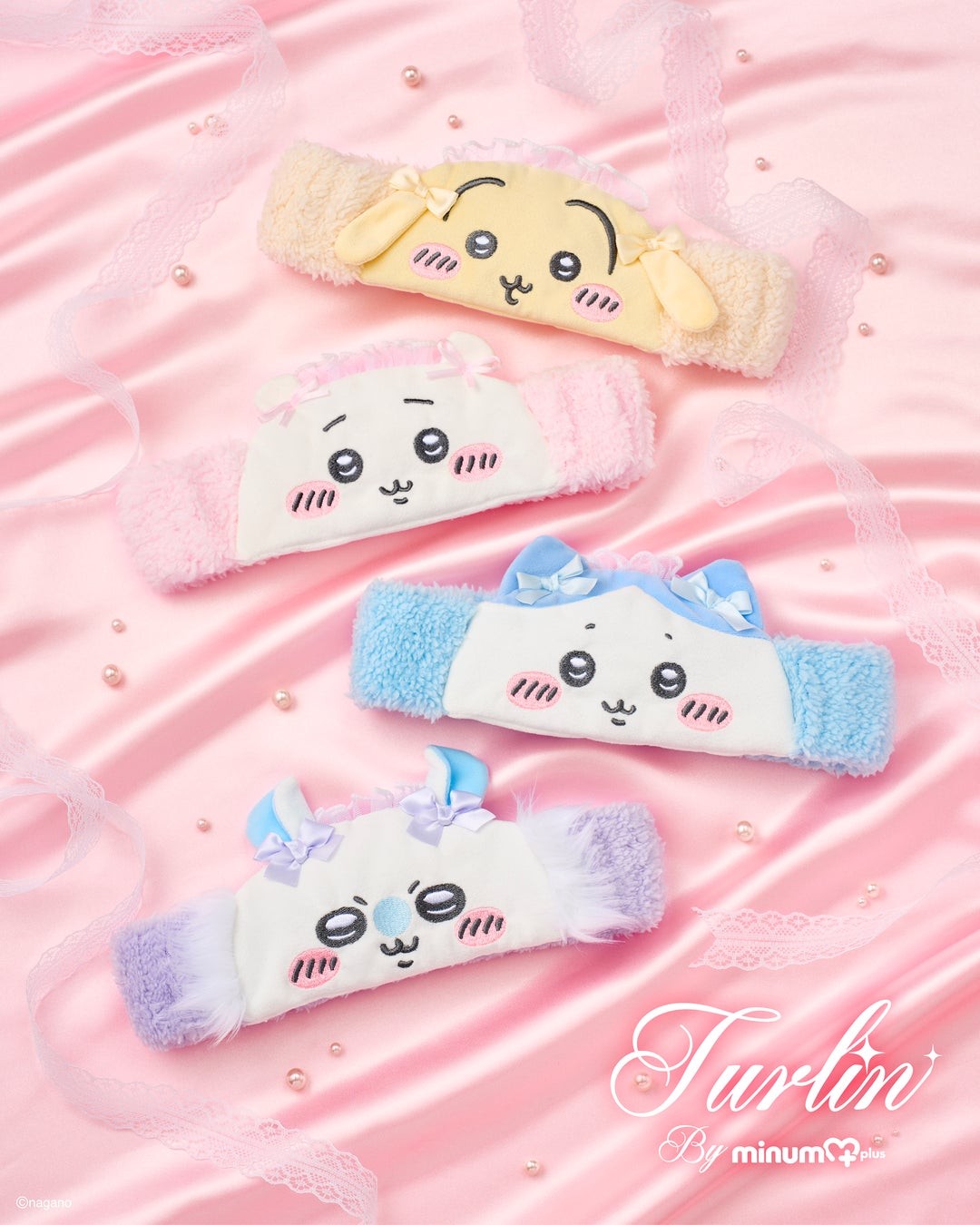 ちいかわ、ハチワレ、うさぎ、モモンガのヘアバンド4種
