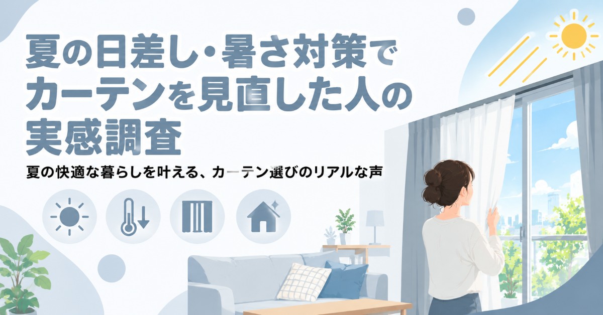 夏の日差し・暑さ対策でカーテンを見直した人の実感調査